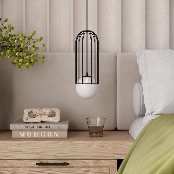 Sollux SL.1332 - Lampadario a sospensione con filo BRINA 1xG9/8W/230V nero
