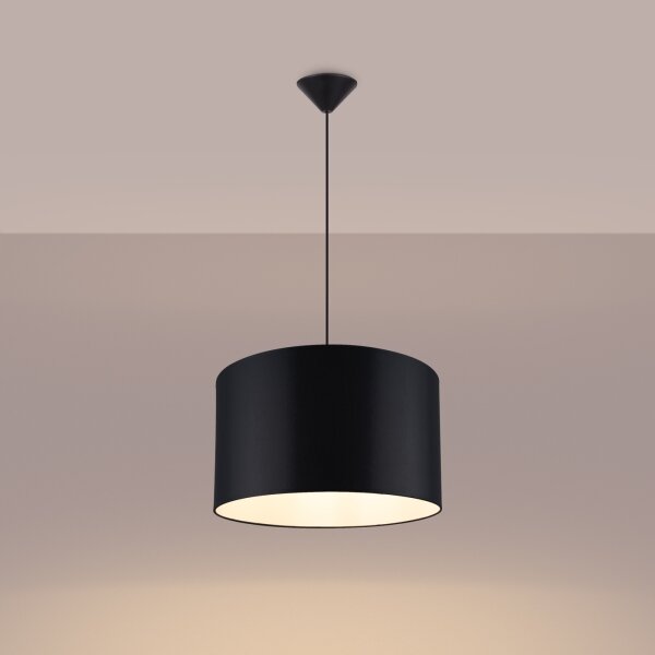 Sollux SL.1406 - Lampadario a sospensione con filo NOVA 1xE27/15W/230V diametro 40 cm nero