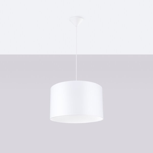 Sollux SL.1404 - Lampadario a sospensione con filo NOVA 1xE27/15W/230V diametro 40 cm bianco