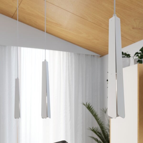 Sollux SL.1397 - Lampadario a sospensione con filo PRYSM 1xG9/8W/230V bianco