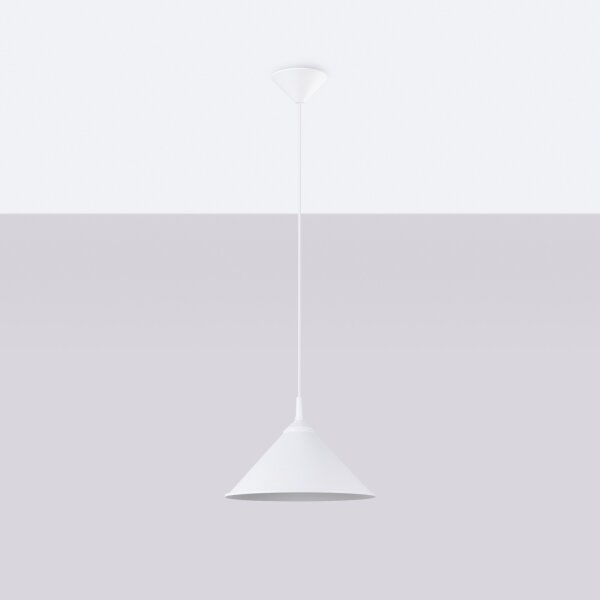 Sollux SL.1325 - Lampadario a sospensione con filo ZUMA 1xE27/15W/230V diametro 30 cm bianco