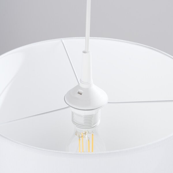 Sollux SL.1403 - Lampadario a sospensione con filo NOVA 1xE27/15W/230V diametro 30 cm bianco