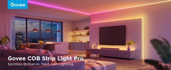 Govee - LED RGBICW Striscia dimmerabile COB 3780 diodi 3m Wi-Fi Matter