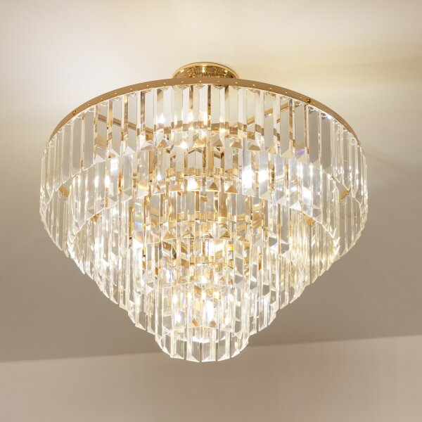 Brilagi - Lampadario a plafone CRYSTAL 5xE14/40W/230V oro