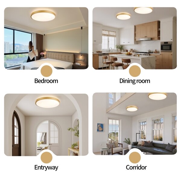 Brilagi - Lampada LED dimmerabile GLASS POOL DOUBLE LED/80W/230V 60 cm dorata + telecomando