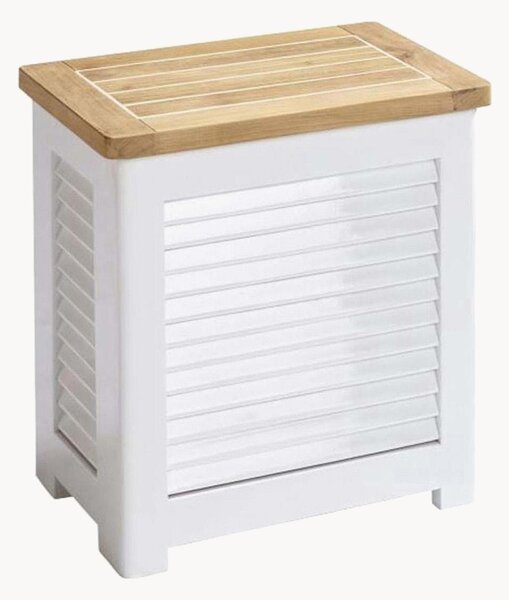 Scatola portaoggetti in legno di mogano fatta a mano con coperchio in legno di teak Lago