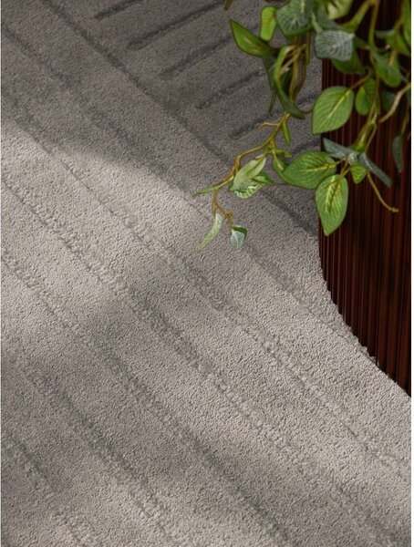 Tappeto rotondo grigio chiaro in lana tessuto a mano ø 200 cm Arcura – Vikosa