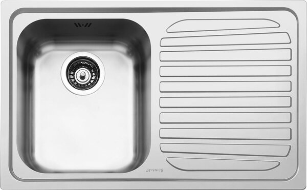 Smeg SP791D-2, Lavello da appoggio, Rettangolare, Acciaio inox, Acciaio inox, 1 vasca/vasca, Rettangolare