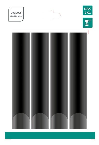 Set di ganci da appendere color nero opaco in metallo 4 pz Fixeo – douceur d'intérieur
