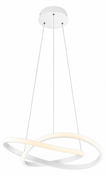 Reality Leuchten Lampada a sospensione Course LED, bianco opaco, 4.000 K, Ø 60 cm, metallo