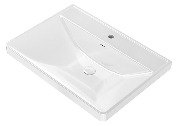Mobile bagno 60 cm lavabo integrato e specchio contenitore | KAM-SM60 - KAMALU