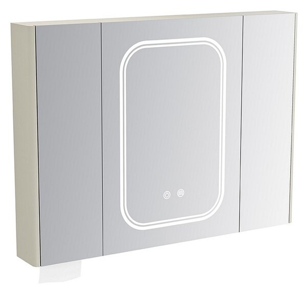 Mobile bagno 100 cm lavabo integrato e specchio contenitore | KAM-SM100 - KAMALU