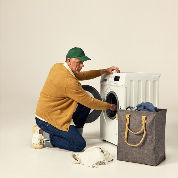 Cesta per il bucato grigia in tessuto 53 l Laundry Hub Tweed – Rolser