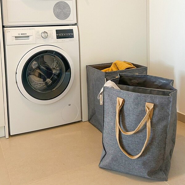 Cesta per il bucato grigia in tessuto 53 l Laundry Hub Tweed – Rolser