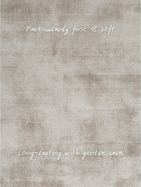 Tappeto grigio in viscosa tessuto a mano 200x300 cm Noemi – Vikosa