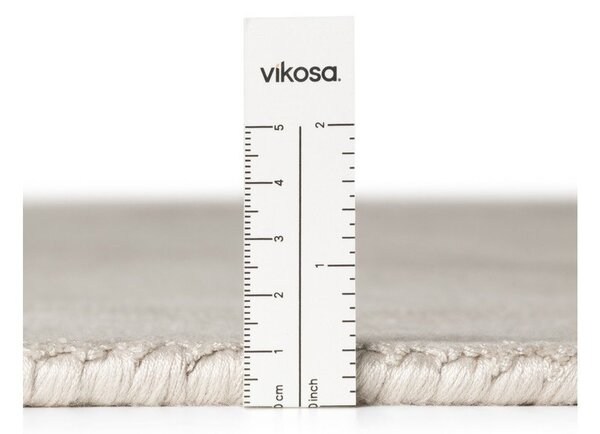 Tappeto grigio in viscosa tessuto a mano 200x300 cm Noemi – Vikosa