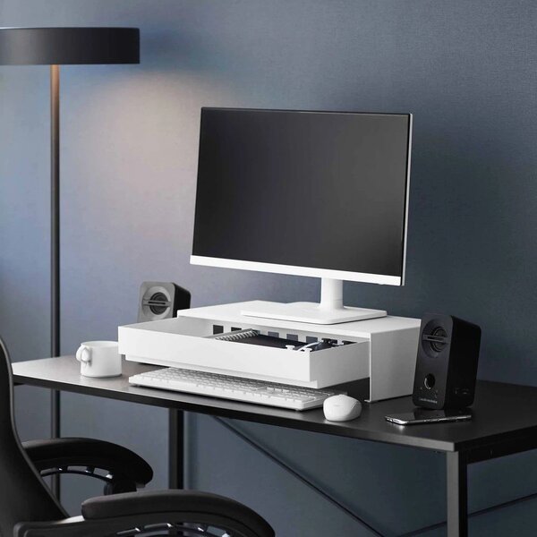Supporto per monitor bianco in metallo Tower – YAMAZAKI