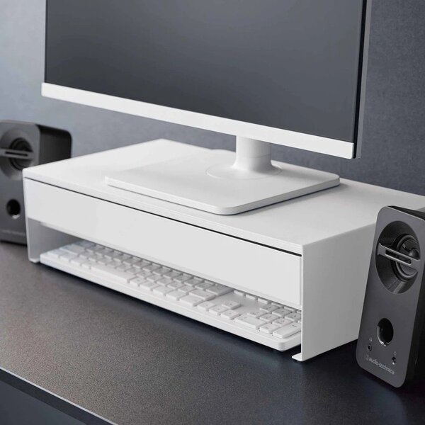 Supporto per monitor bianco in metallo Tower – YAMAZAKI
