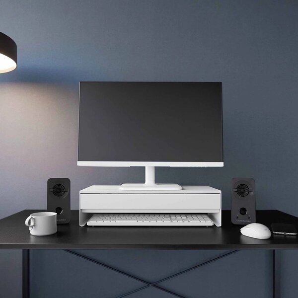 Supporto per monitor bianco in metallo Tower – YAMAZAKI