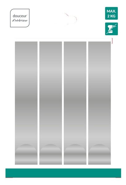 Set di ganci da appendere color argento lucido in metallo 4 pz Fixeo – douceur d'intérieur