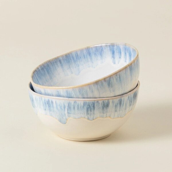 Ciotola in gres azzurro-bianco ø 16 cm Brisa - Costa Nova