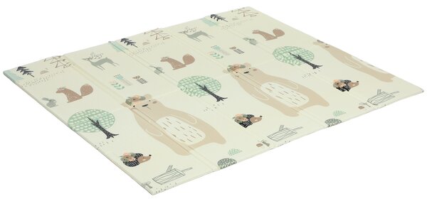 AIYAPLAY Tappeto per Bambini 0-6 Anni a Tema Bosco con Superficie Impermeabile in XPE Multicolore, 196x176x1.5 cm | Aosom Italy