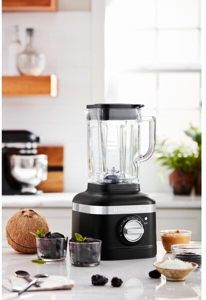 KITCHENAID Frullatore da Tavolo con Bicchiere Capacit 1,4 L Potenza 1200 W 5 Velocit Tritaghiaccio colore Nero - Blender K400