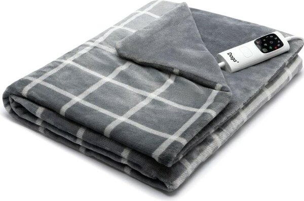 DAGA Coperta elettrica riscaldante de Relax Divano Suave Elegante, tecnologia di riscaldamento Intellisense, con tessuto effetto pile Suave e confortevole, 160 x 120 cm