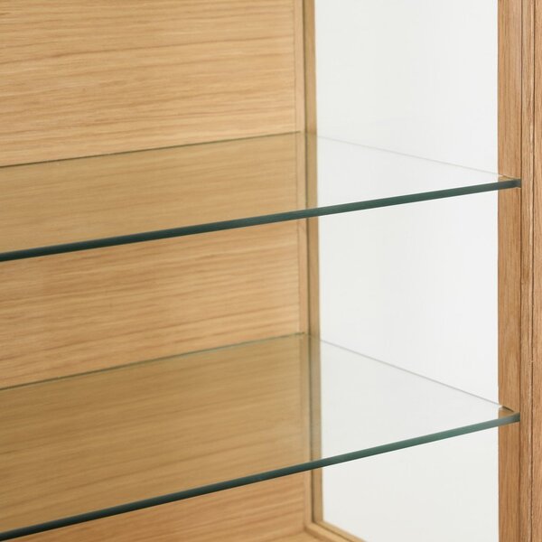Vetrina di colore naturale con effetto rovere da appendere 60x60x27 cm Poetic – Hübsch