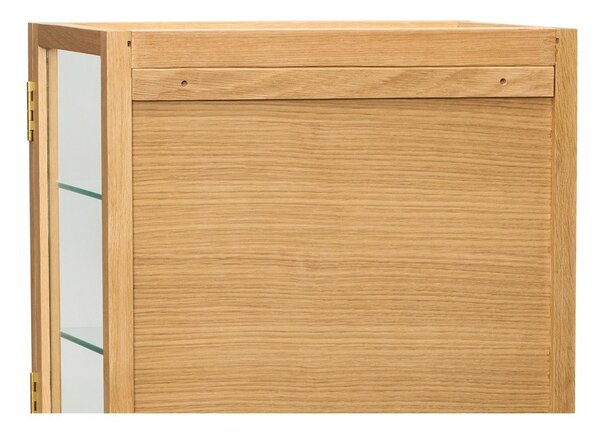 Vetrina di colore naturale con effetto rovere da appendere 60x60x27 cm Poetic – Hübsch