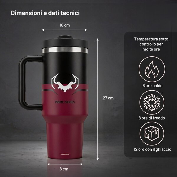 Tazza termica con manico rossa Diablo Bloody Mary