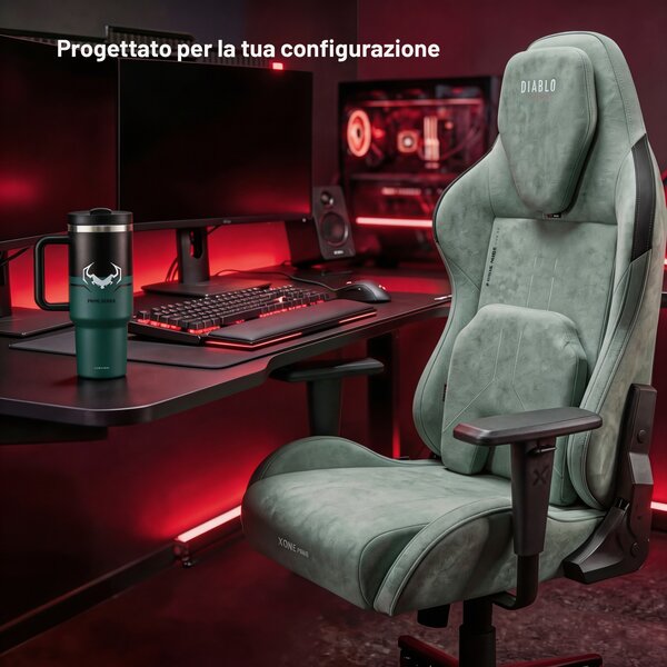 Tazza termica con manico verde Diablo Ghotic Green