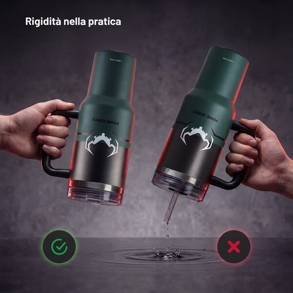 Tazza termica con manico verde Diablo Ghotic Green