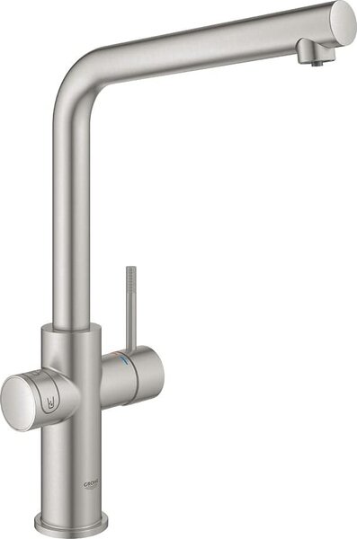 GROHE Rubinetto Cucina con Sistema di Depurazione Acqua e Raffreddamento Miscelatore Monocomando Canna "L" colore Cromo + Starter KIT - 31.454.DC1 