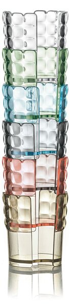 Guzzini Portabicchieri da tavola per bicchieri di plastica Set 6pz Tiffany PMMA,Plastica Multicolore