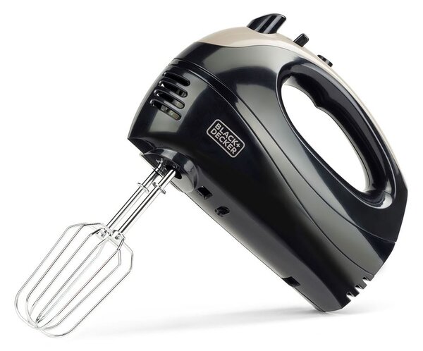 Black & Decker Sbattitore Elettrico Mixer Potenza 300 Watt 5 velocit + Funzione Turbo con Fruste Rimovibili colore Nero - BXMX301E
