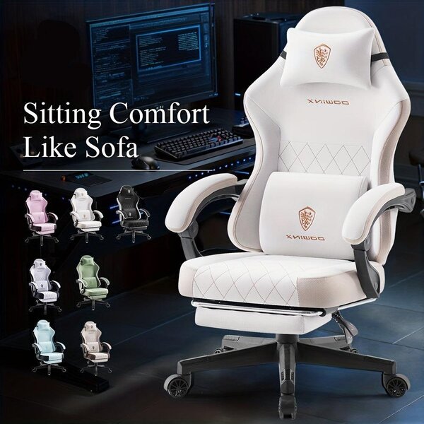 Sedia ergonomica da gaming - Sedia da ufficio - Sedia per computer - Sedia da ufficio - Sedia da corsa nera