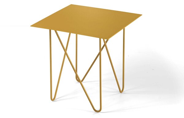 Pezzani Tavolino da salotto piccolo quadrato moderno in acciaio - Shape