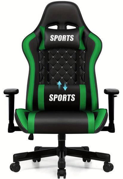 Sedia da gaming ergonomica con supporto lombare, poggiapiedi e capacità di carico massima di 150 kg