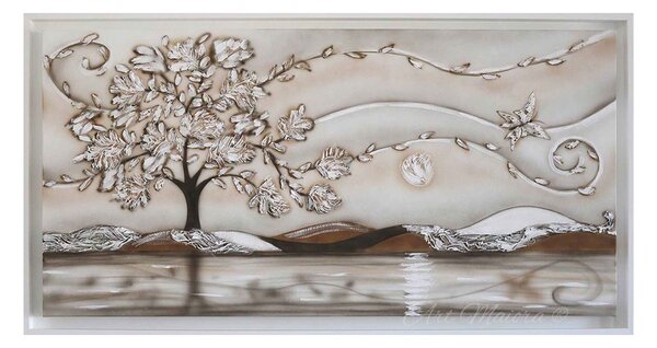 Art Maiora Quadro con paesaggio e alberi "Volo" 130x65 Tela Dipinti su Tela Quadri per soggiorno