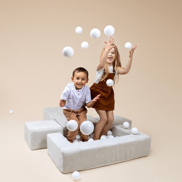 Gioco per psicomotricità turchese in velluto a coste 6 pz altezza totale 40 cm 100x35 cm Montessori – Meowbaby