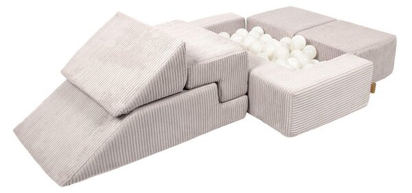 Set per psicomotricità color crema in velluto a coste 100x35x40 cm Montessori – Meowbaby