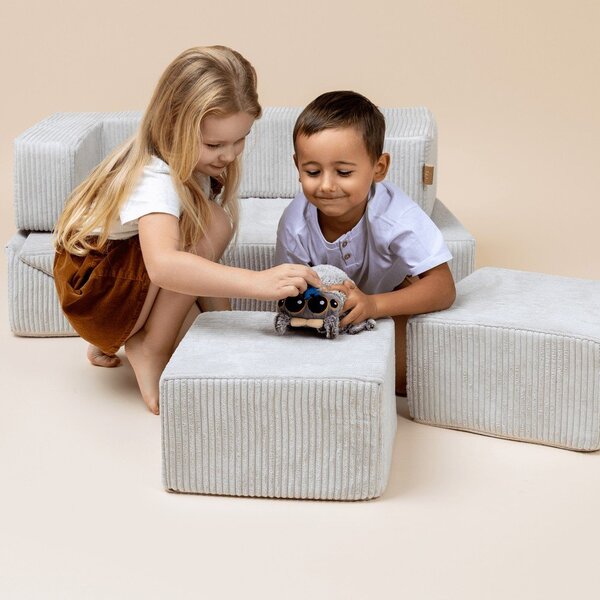 Gioco per psicomotricità turchese in velluto a coste 6 pz altezza totale 40 cm 100x35 cm Montessori – Meowbaby