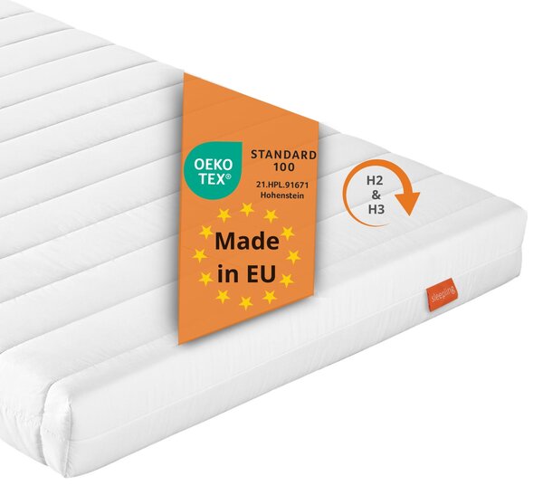Materasso ergonomico a 7 zone in schiuma fredda, 120 x 200 cm, H2 & H3, 11 cm, livello di rigidità duo, materasso reversibile, sleepling PureComfort