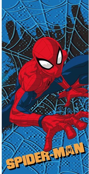 Asciugamano per bambini rosso/blu in microfibra 70x140 cm Spider-man – Jerry Fabrics