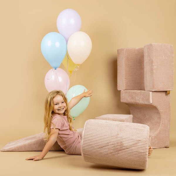 Gioco per psicomotricità turchese in velluto a coste 4 pz altezza totale 30 cm 45x170 cm Montessori – Meowbaby
