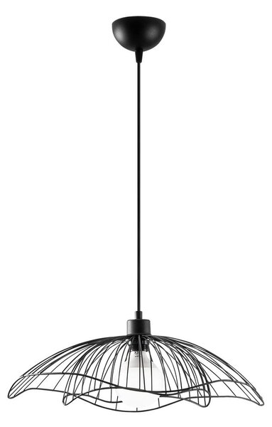 Lampadario nero con paralume in metallo ø 50 cm Farac – Opviq lights