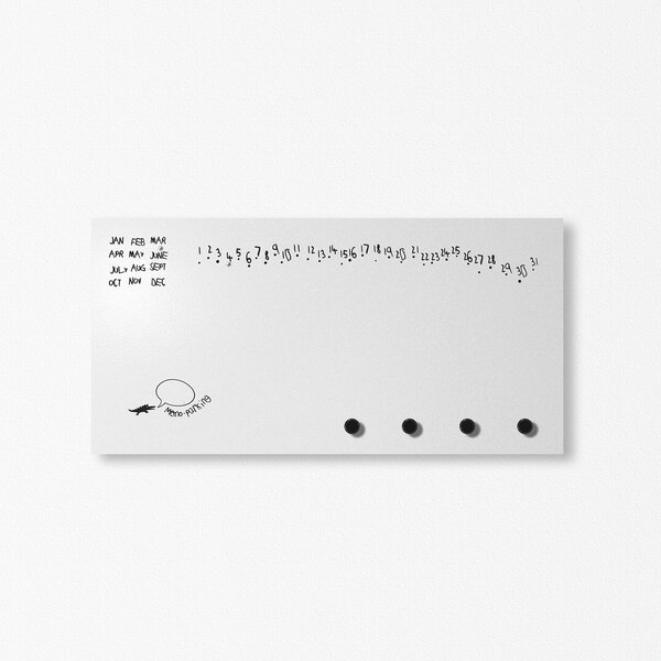 Design Object Portachiavi da parete per ufficio con calendario e lavagna magnetica "MINI KROK" -