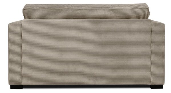 Poltrona beige con rivestimento in velluto a coste Mobby – Scandic