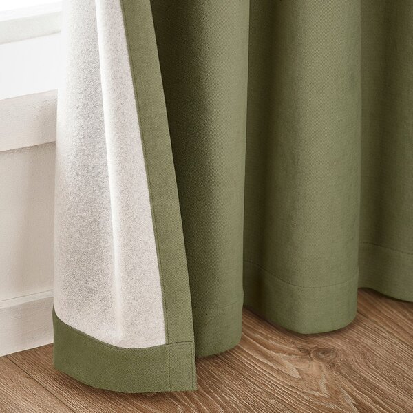 Tende in set oscuranti color kaki in velluto 2 pz 117x137 cm Wilson – Catherine Lansfield
